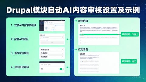如何在Drupal模块中设置自动AI内容审核及示例