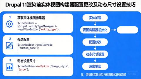 Drupal 11 中渲染前更改实体视图构建器配置的方法及动态设置尺寸技巧